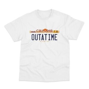 Outatime License Plate Back To The Future Movie Graphic T-Shirt